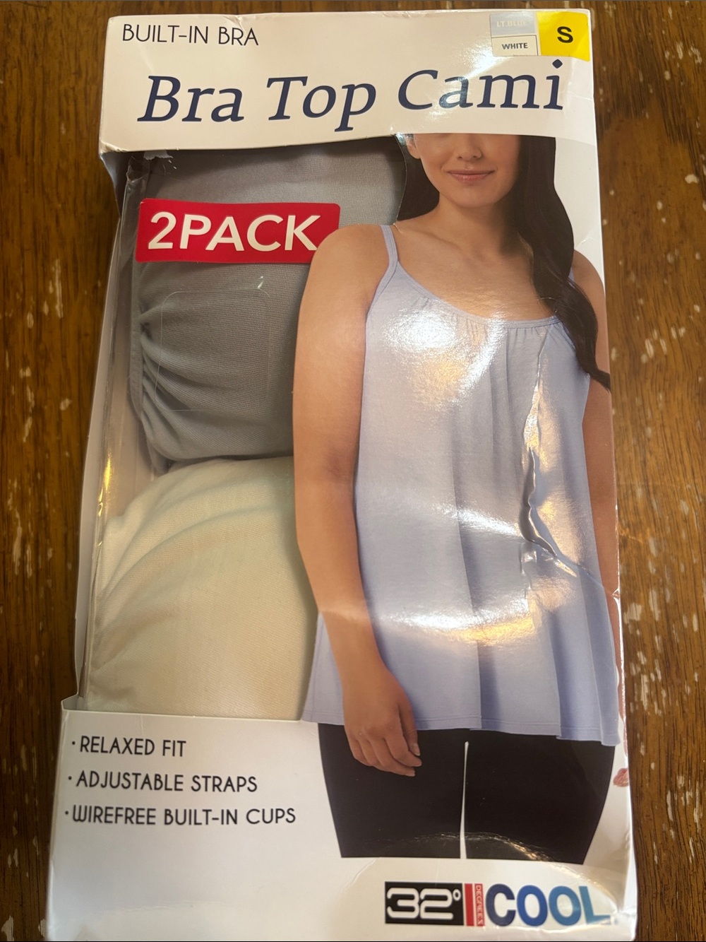 32 Degrees Bra Top Cami - Light Blue (2-Pack)